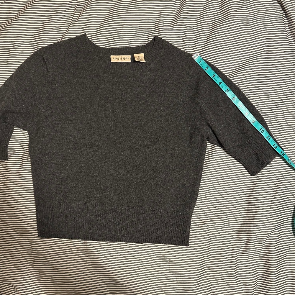 Charcoal cashmere sweater - Picture 2 of 5